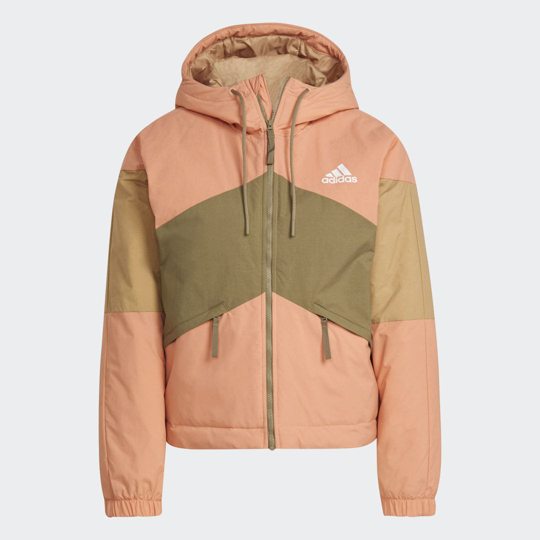 фото Утепленная куртка с капюшоном back to sport adidas performance