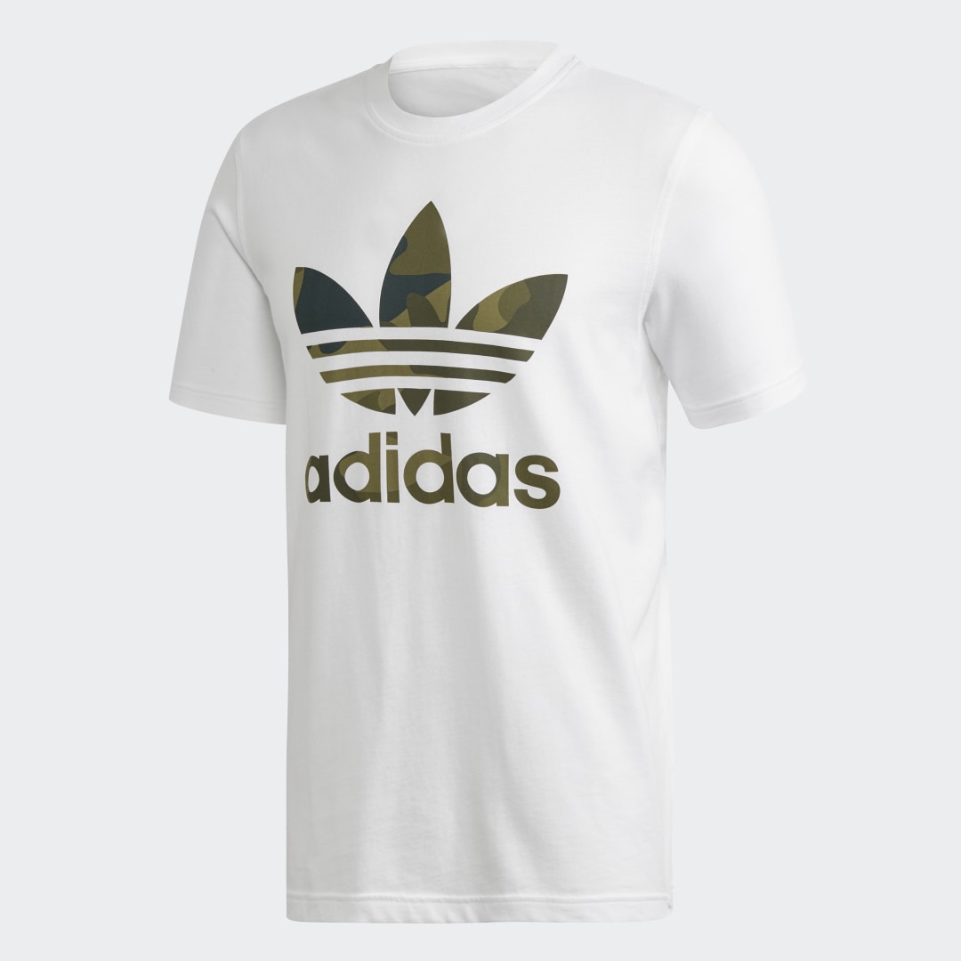 adidas Camiseta Camuflaje Hombre, Blanco