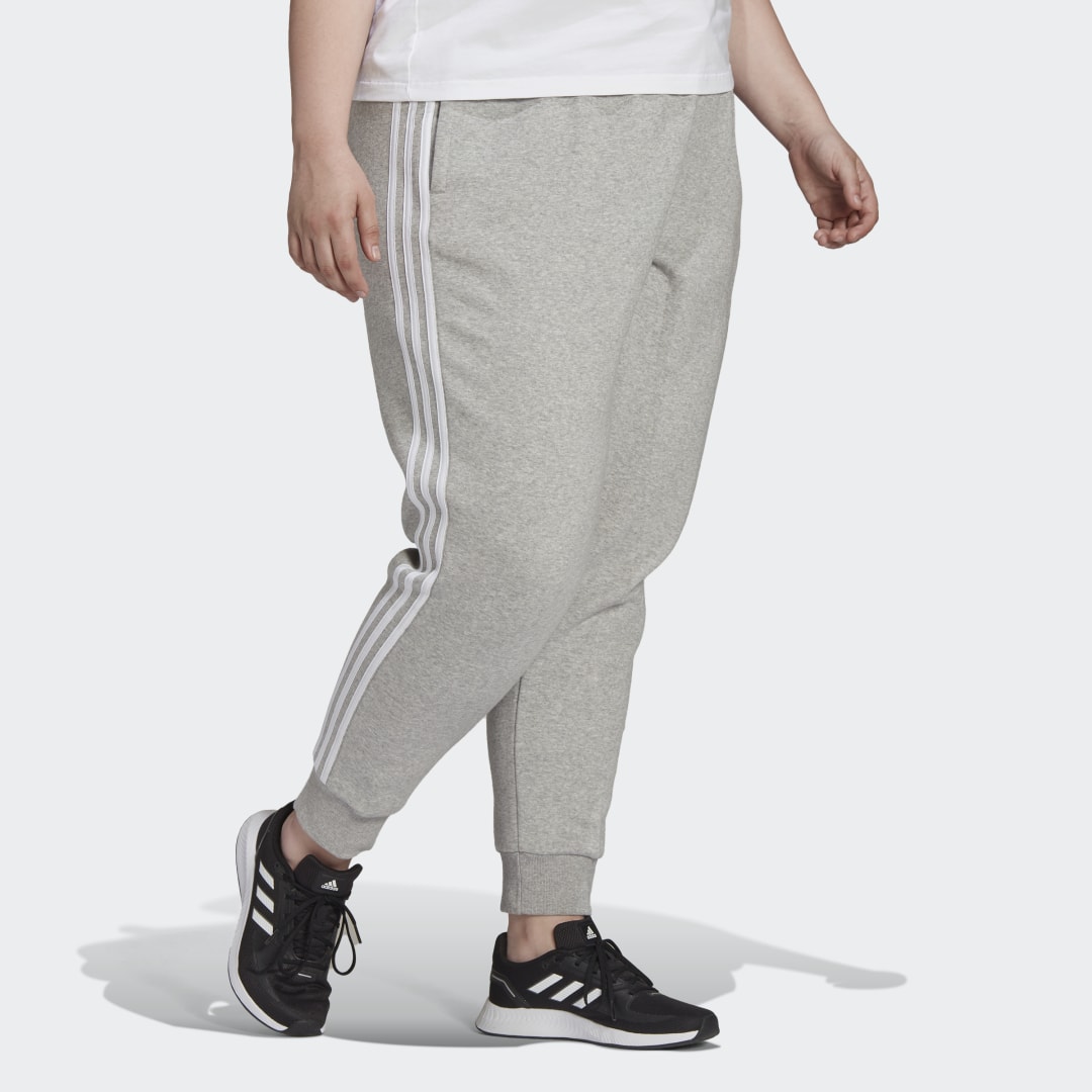 фото Флисовые брюки essentials 3-stripes (plus size) adidas sportswear