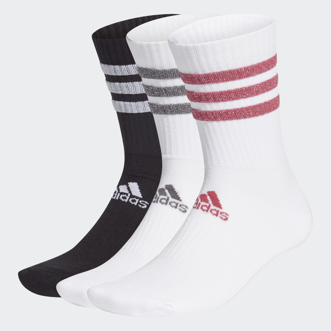 фото Три пары носков glam 3-stripes adidas performance