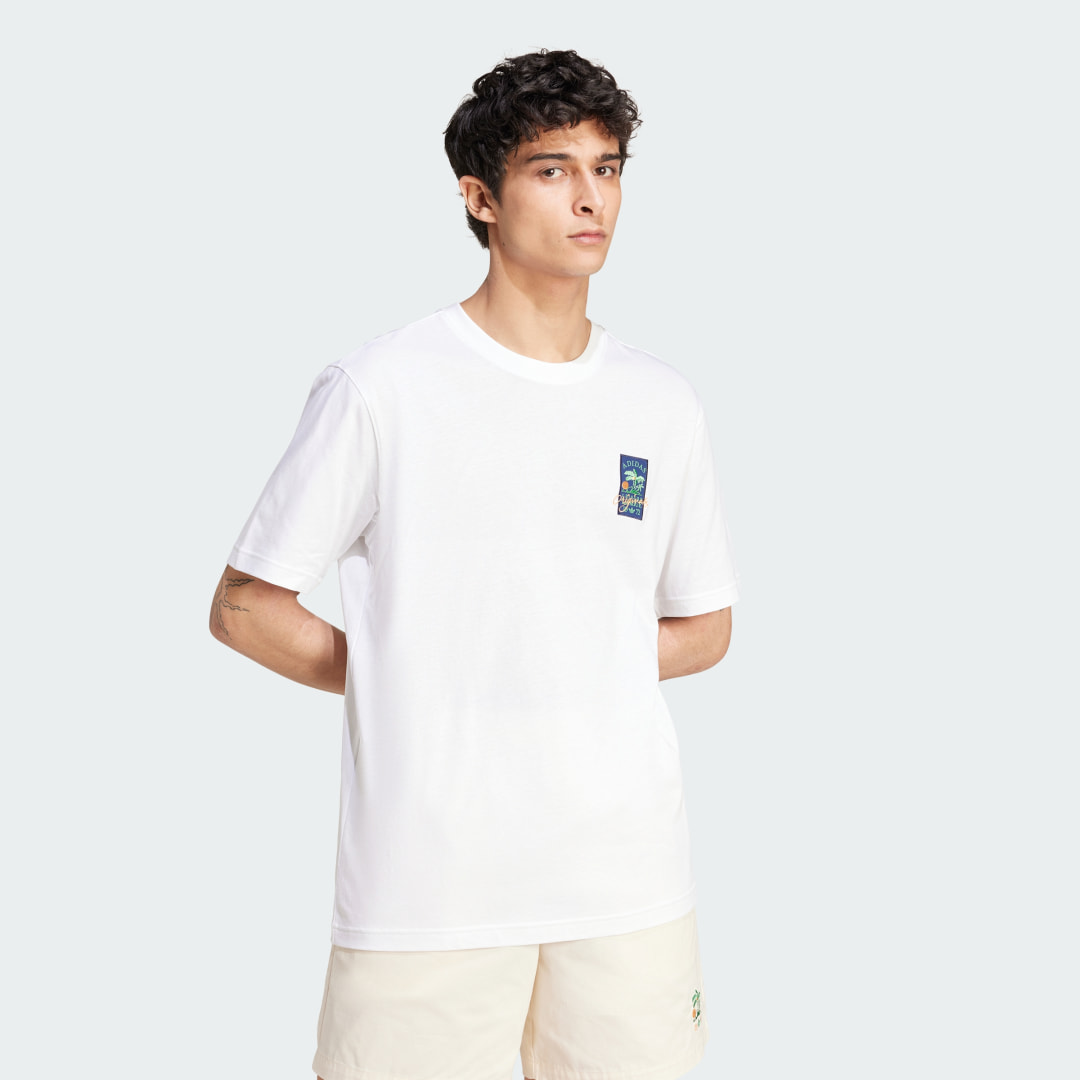 adidas OLL BADGE TEE Hombre, Blanco