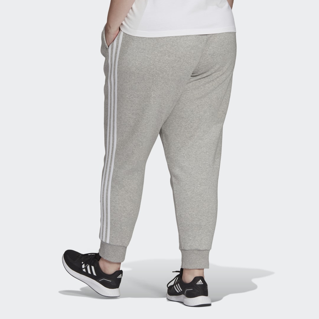 фото Флисовые брюки essentials 3-stripes (plus size) adidas sportswear