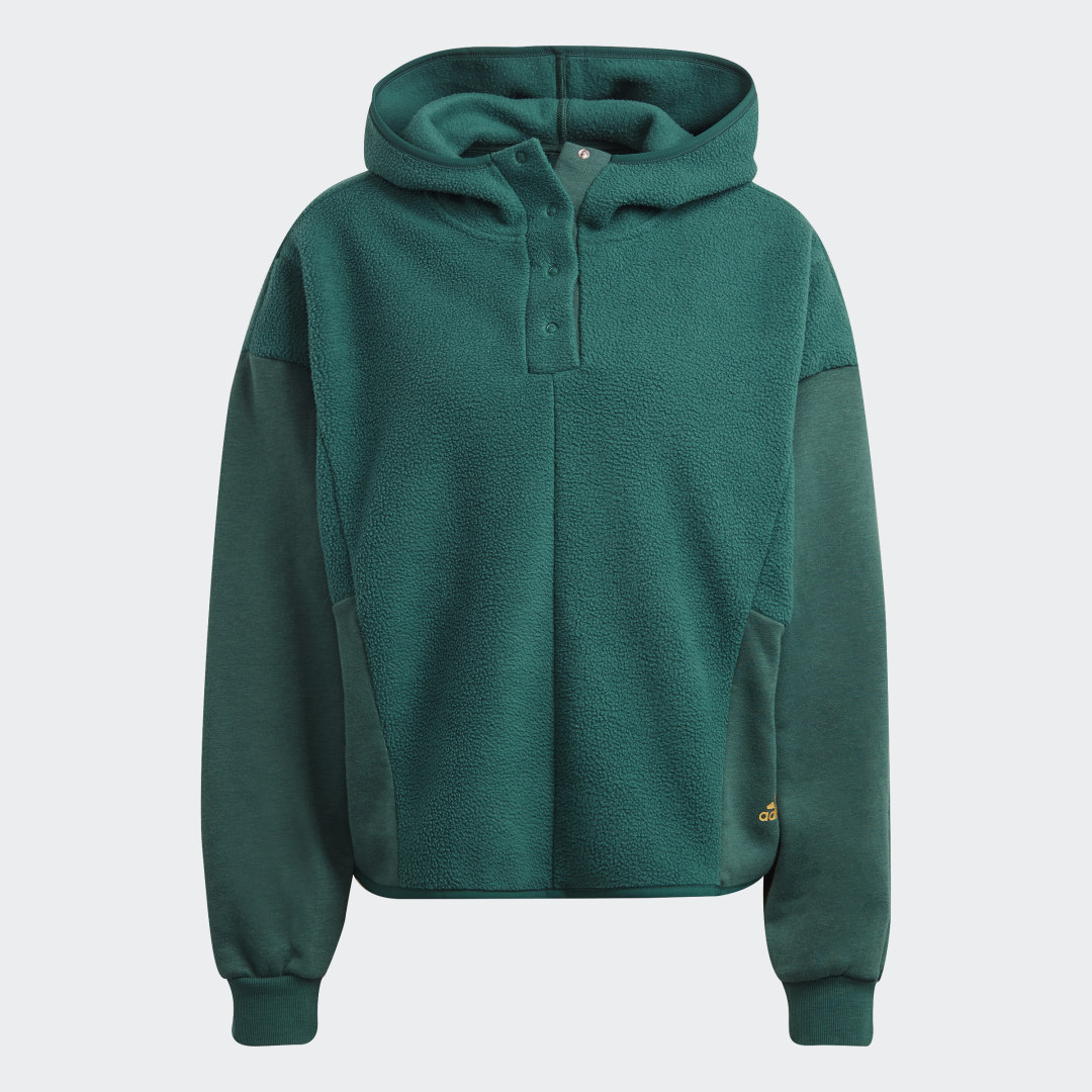 фото Флисовая худи essentials golden logo adidas sportswear