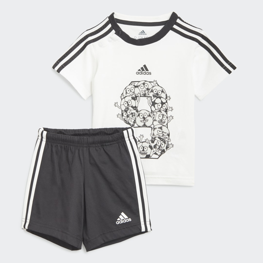 фото Комплект: шорты и футболка lil 3-stripes sporty summer adidas performance