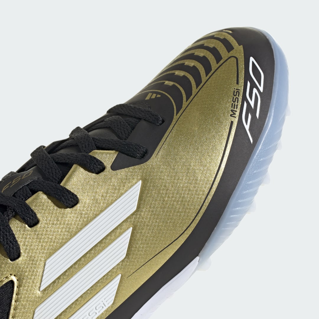 adidas Calzado de Fútbol F50 League Messi Pasto Sintético Kids Niño, Oro gris/blanco/negro
adidas Calzado de Fútbol F50 League Messi Pasto Sintético Kids Niño, Oro gris/blanco/negro