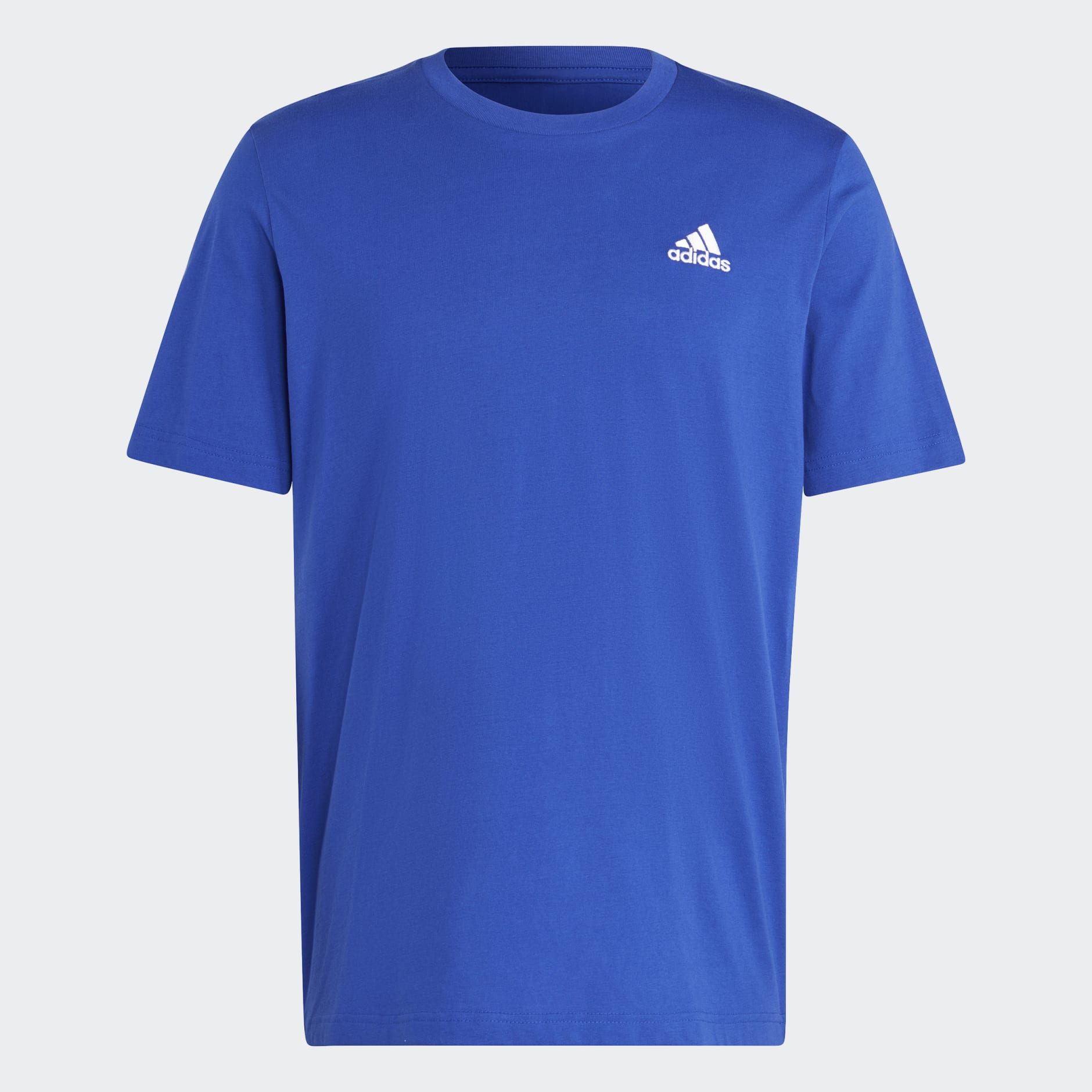 Adidas Essentials Single Jersey Embroidered Small Logo Tee Blue