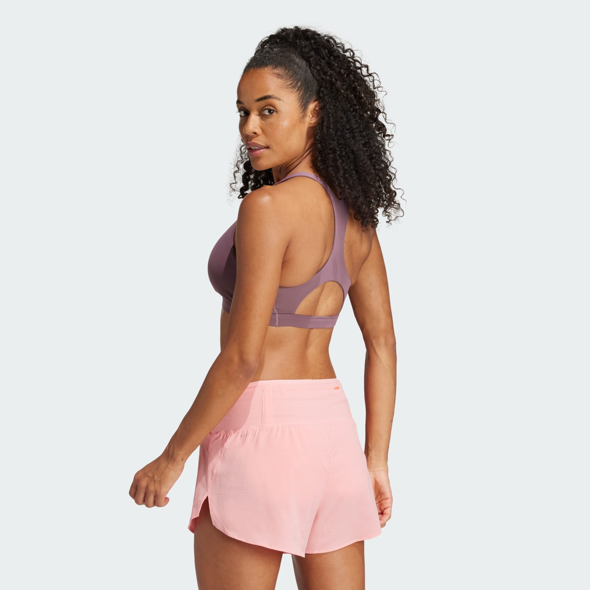 Clothing Adizero Essentials Run Medium Support Bra Purple Adidas