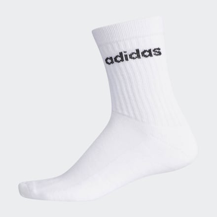Meia Basic Crew Unisex adidas, Preto