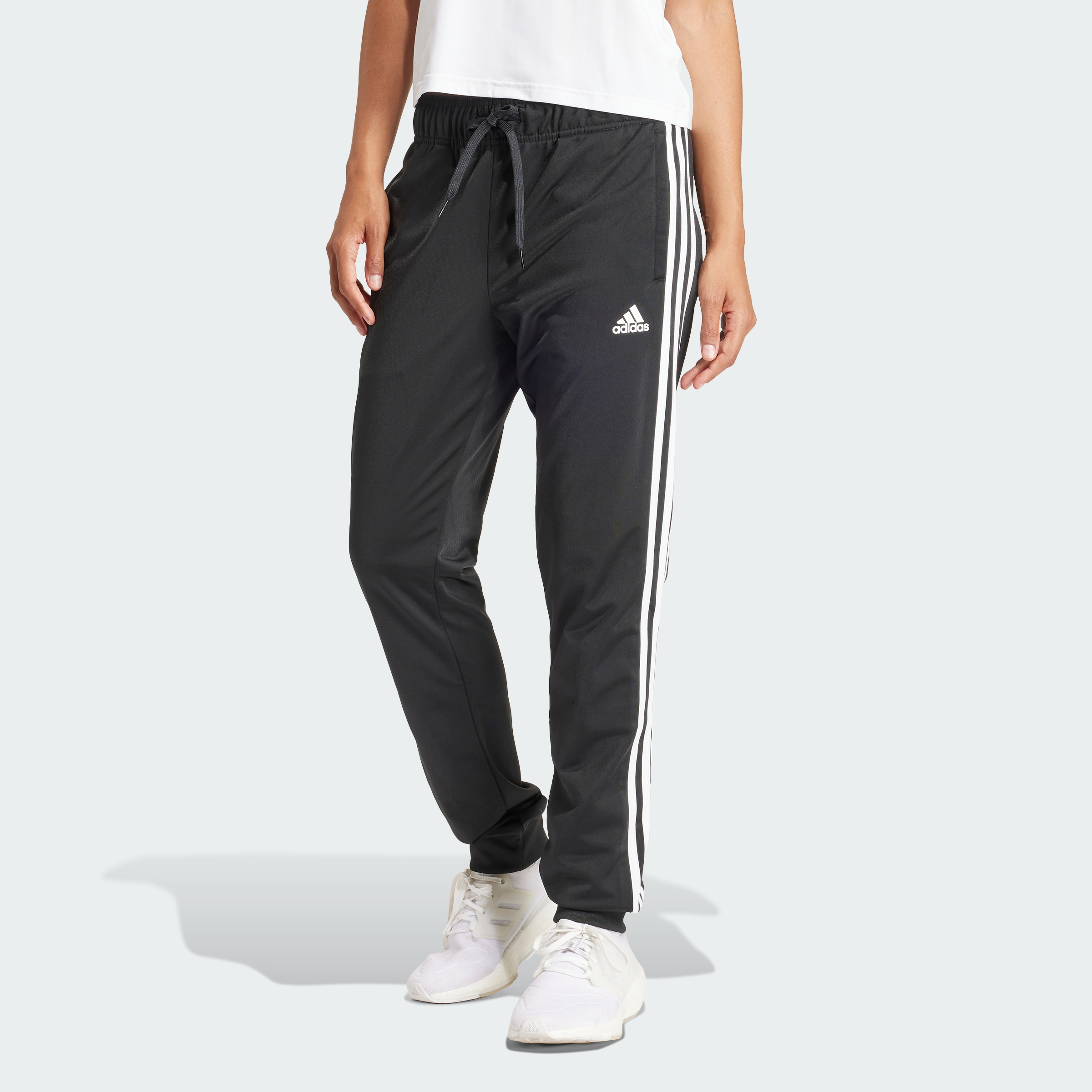 adidas Primegreen Essentials Warm-Up Slim Tapered 3-Stripes Track Pants  Women's | eBay