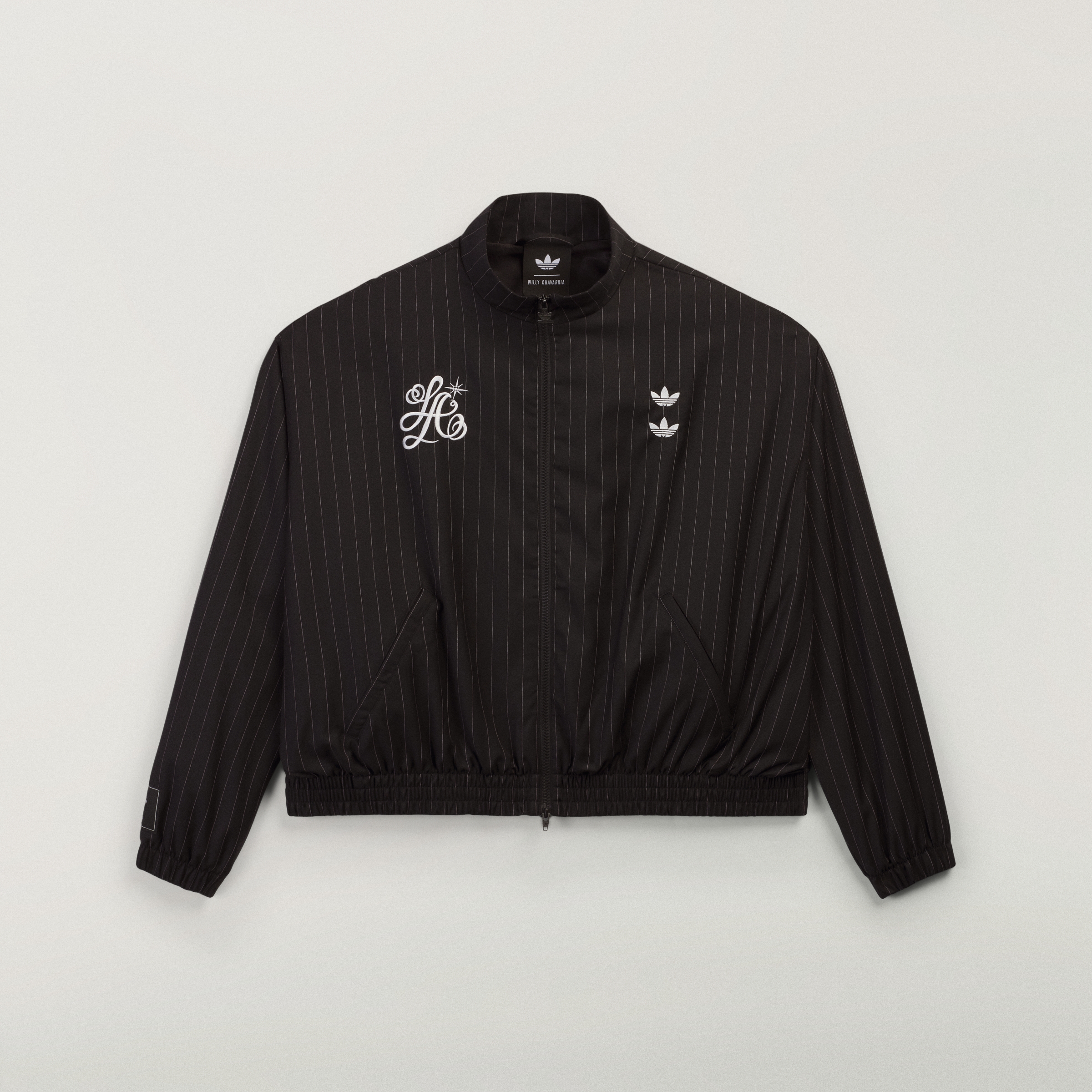 Willy Chavarria x adidas Pinstripe Track Jacket "BLACK WHITE"