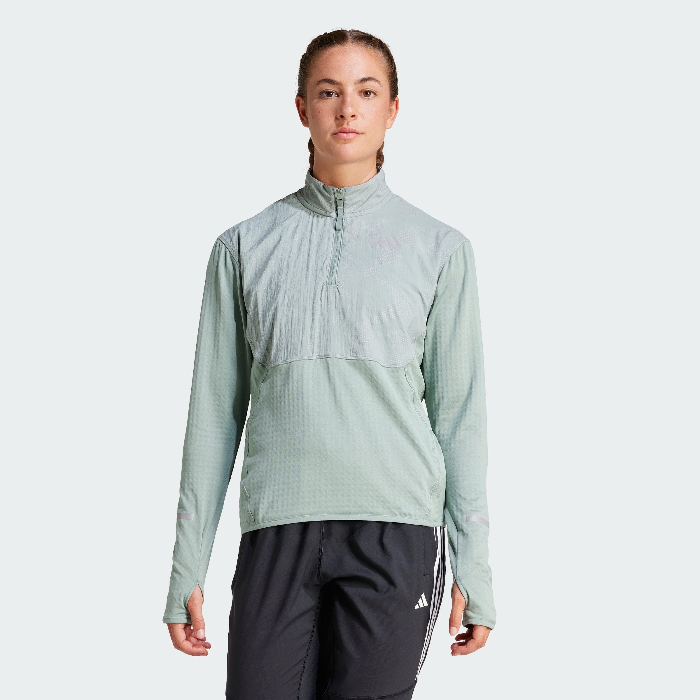 adidas women Ultimate Hi Vis Reflective 1/2-Zip Top - Picture 8 of 13