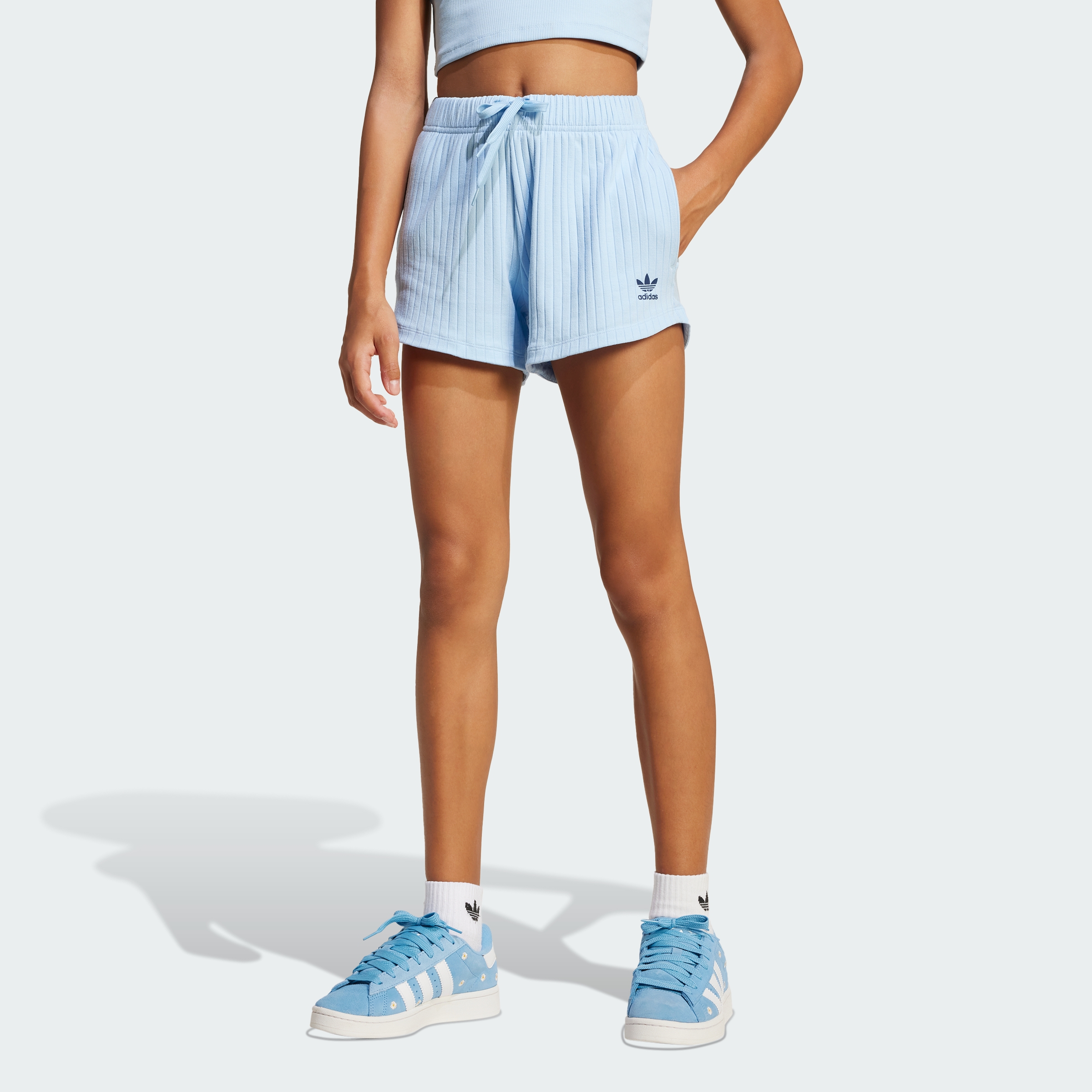 детские шорты в рубчик adidas kids