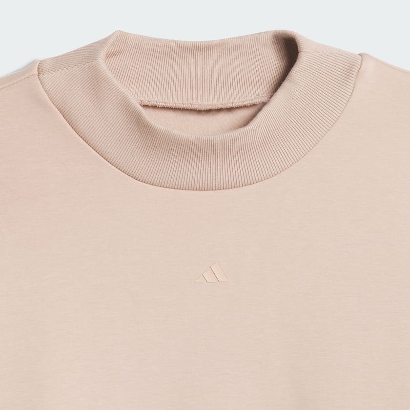 Beige Sudadera adidas Basketball 001_ Cuello Redondo