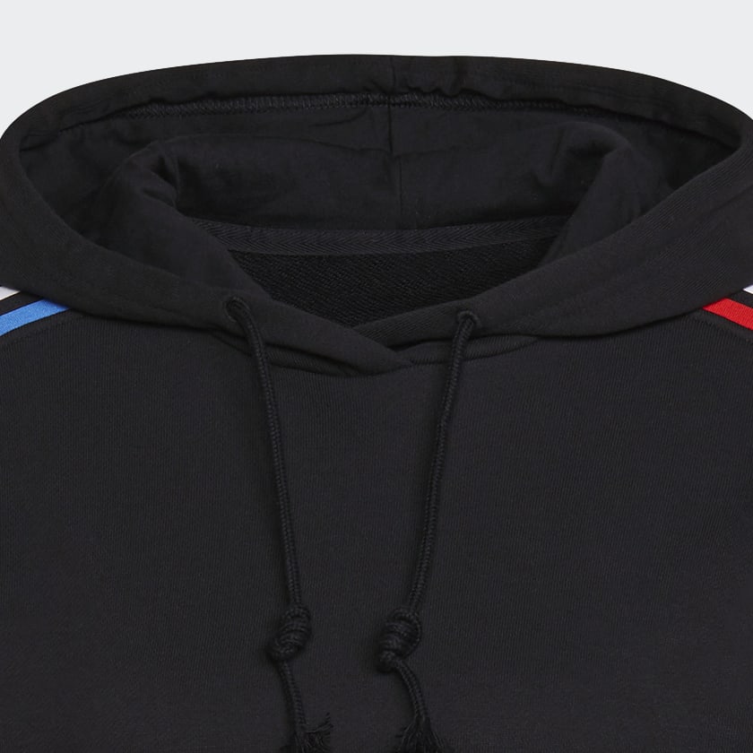 adidas Adicolor Tricolor Trefoil Crop Hoodie Black adidas
