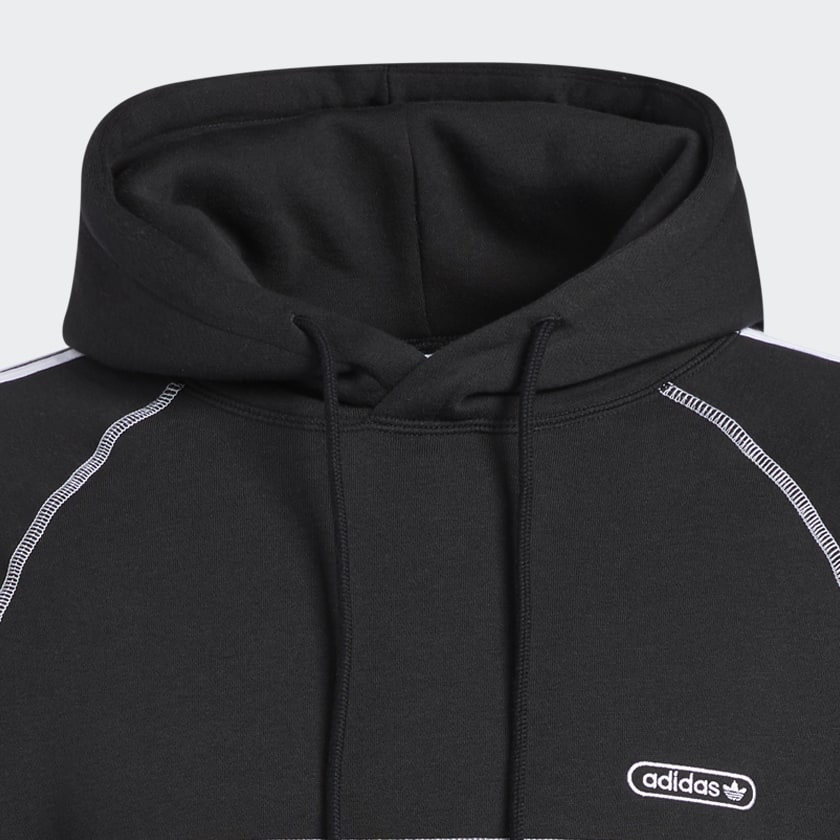 adidas Contrast Stitch Hoodie Black adidas New Zealand