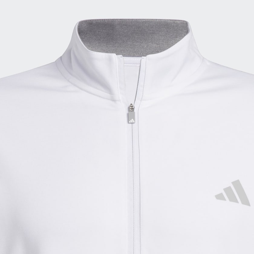 White Elevated 1/4-Zip Pullover