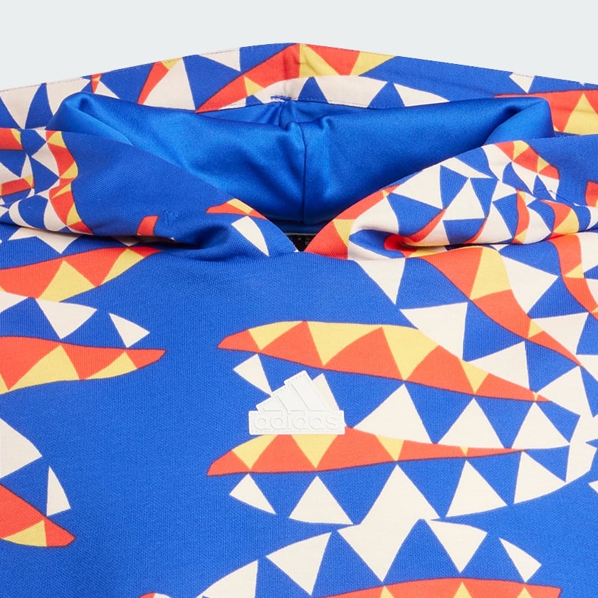 Azul Moletom Capuz adidas x FARM Rio
