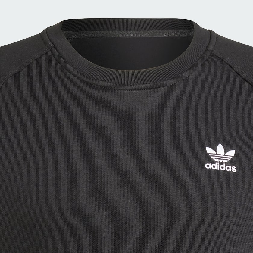 adidas Trefoil Essentials Crew Sweatshirt Black Free Shipping with adiClub adidas US