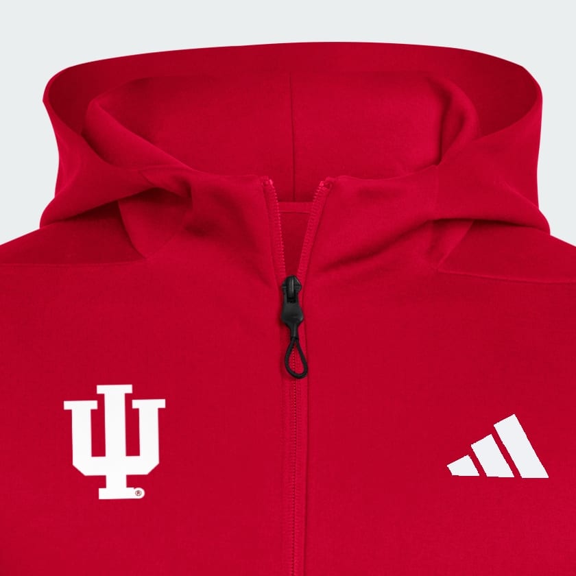 Indiana Hoosiers Full Zip Player Travel ZNE Hoodie