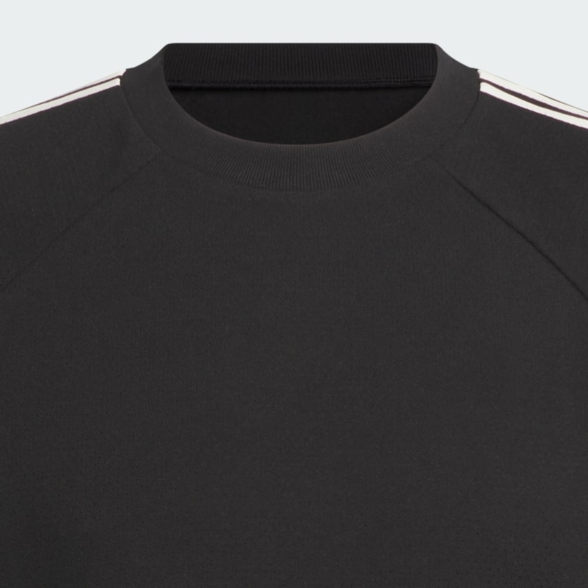 Preto Moletom Manga Curta adidas Basketball (Gênero Neutro)