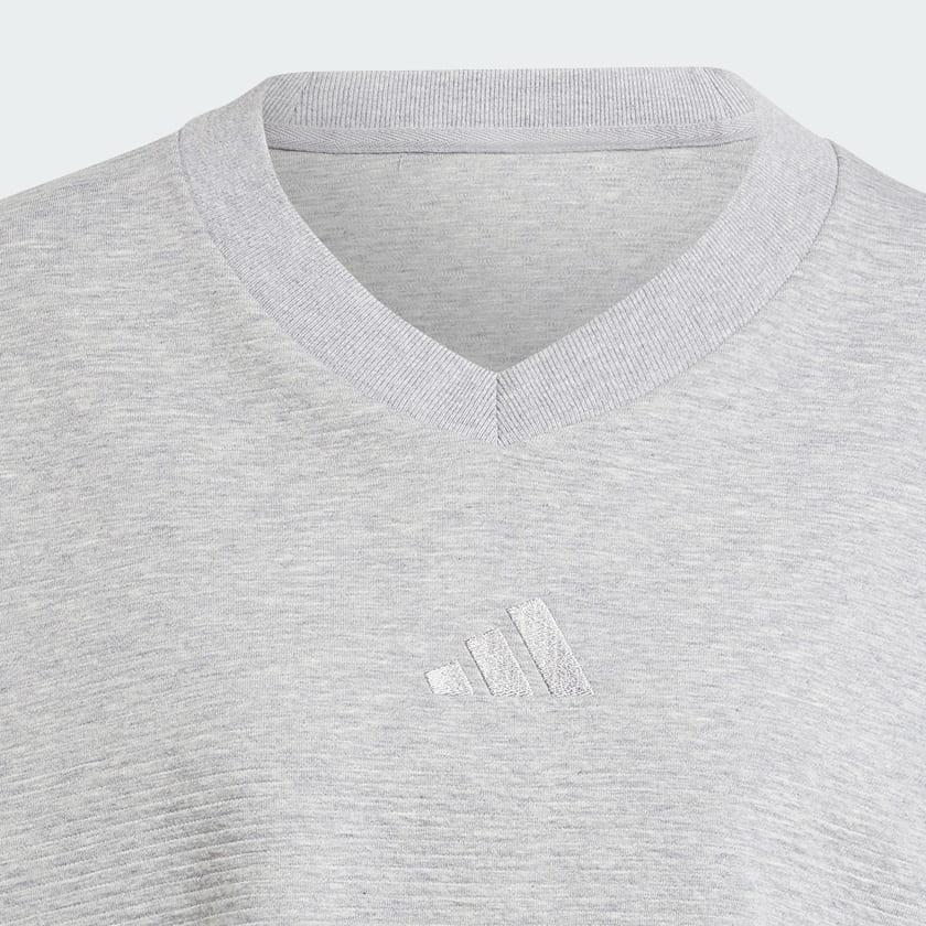 Grey ALL SZN Ribbed V-Neck Sweatshirt