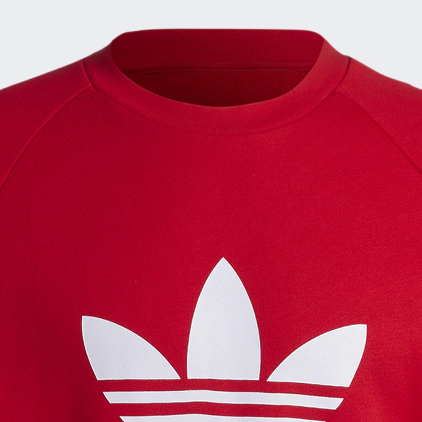 adidas Adicolor Classics Trefoil Crewneck Sweatshirt - Red | Men\'s  Lifestyle | adidas US