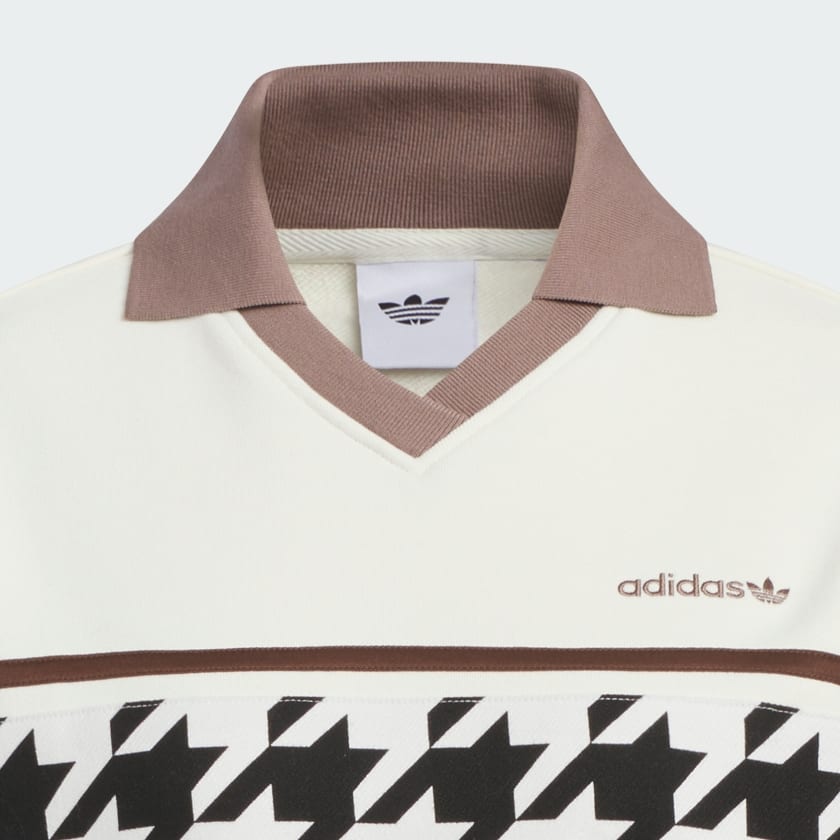 trang ÁO NỈ CỔ TRÒN HOUNDSTOOTH — HOẠ TIẾT RĂNG SÓI