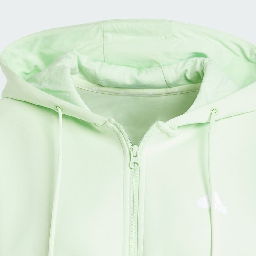 adidas Future Icons 3Stripes Full Zip Hoodie Green adidas UK
