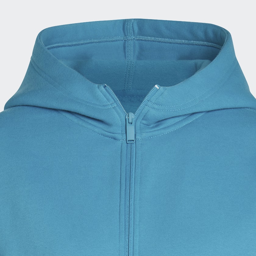 modrá Mikina adidas Sportswear Studio Lounge Fleece Hooded Full-Zip
