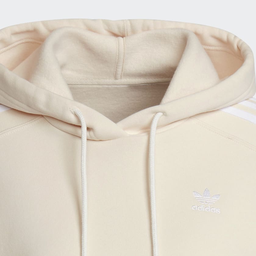 adidas Adicolor Classics Cropped Hoodie Beige adidas New Zealand