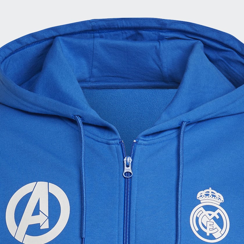 Blue Real Madrid Marvel Avengers Hooded Sweatshirt