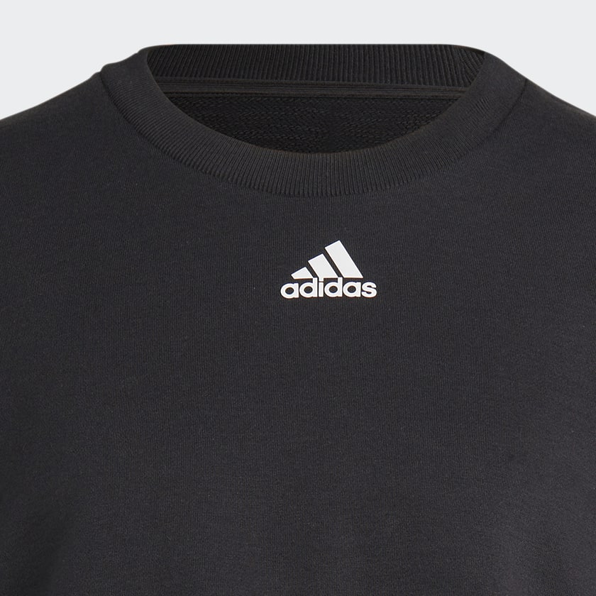 Black Dance Crop Versatile Sweatshirt