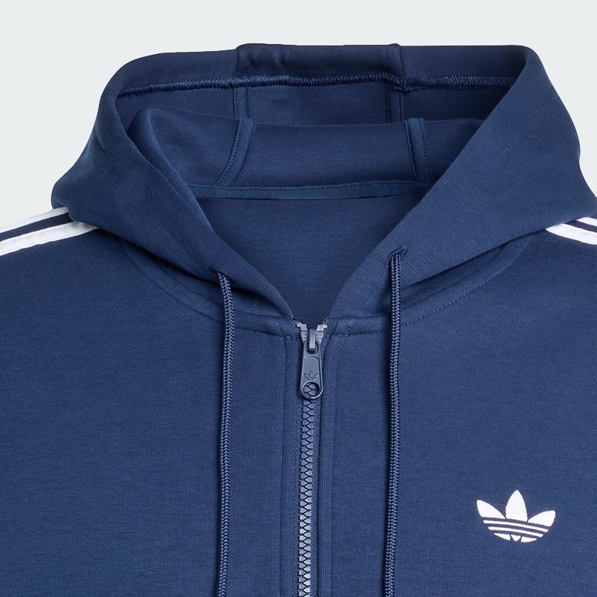 Blau adidas Adicolor Spacer Kapuzenjacke, Oversized
