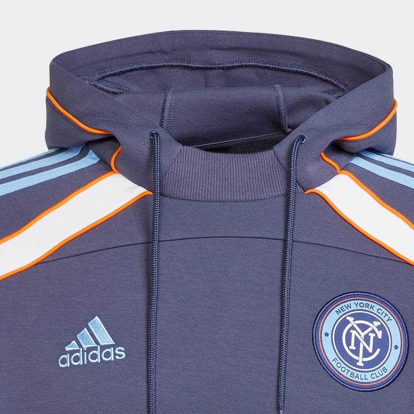 adidas New York City FC UBP Travel Hoodie - Blue | Free