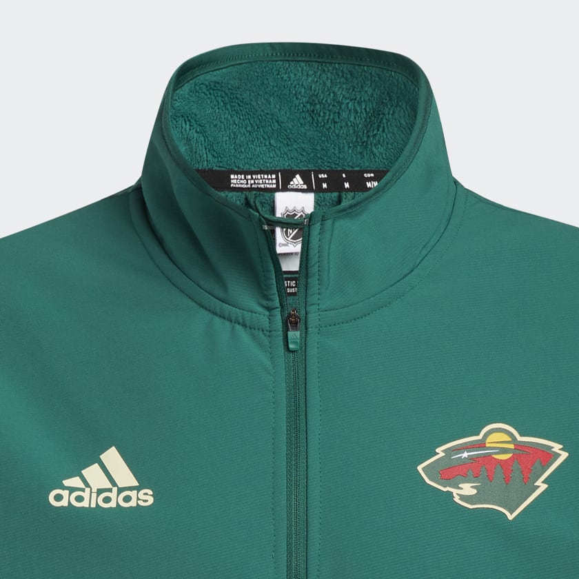 adidas Men's Hockey Wild 22 NHL 1/4-Zip Jacket - Green adidas US