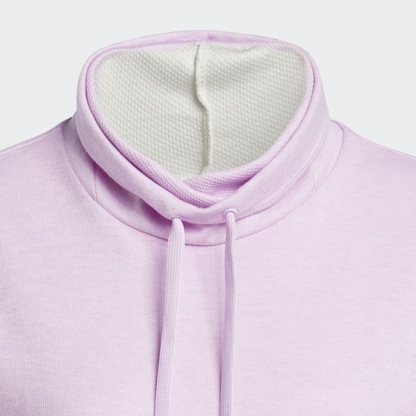 Lila Mélange High Mock Pullover