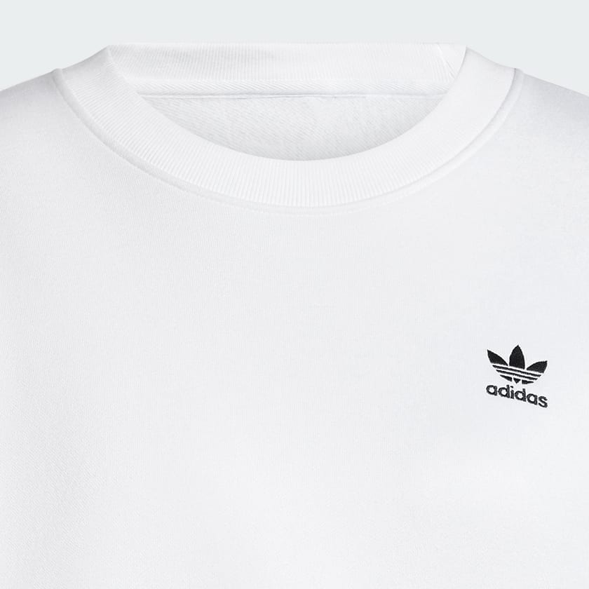 White Trefoil Cropped Sweater