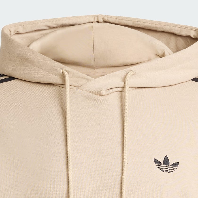 Beige POLERÓN CON GORRO 3 TIRAS