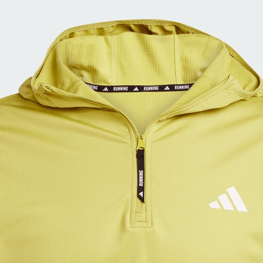 Green Own The Run Winterized Hooded Half-Zip