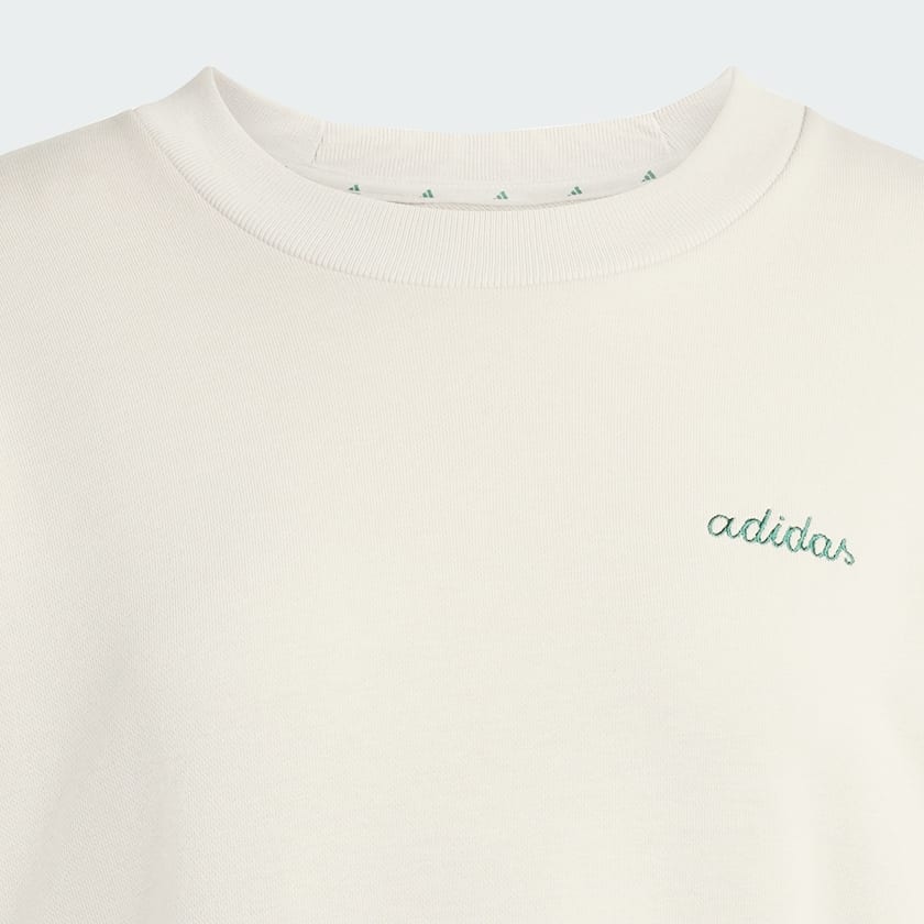 Beige Seasonal Essentials Colorpop Sweatshirt with Embroidered Graphic