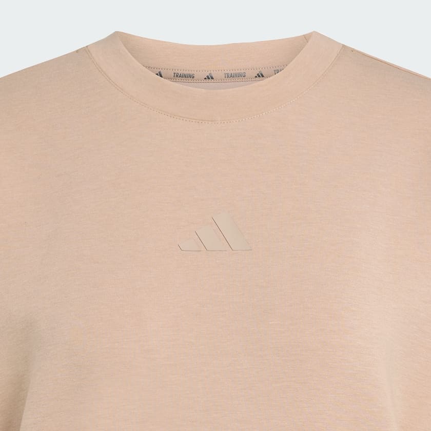 Marron Sweat-shirt ras-du-cou d'échauffement Designed-for-Training