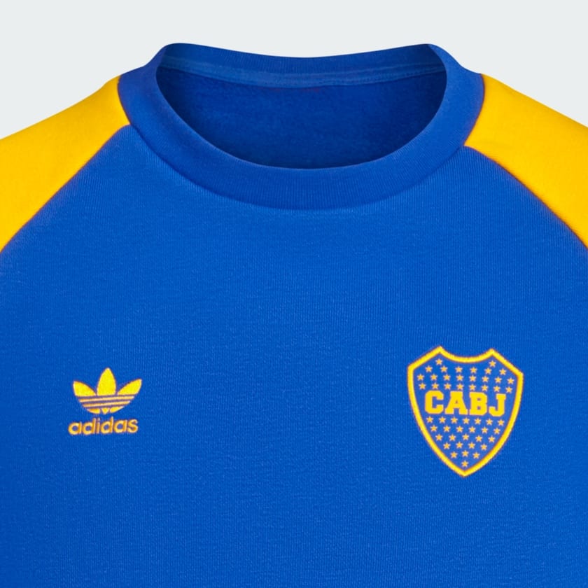 Azul Buzo Boca Juniors Essentials con Cuello Redondo