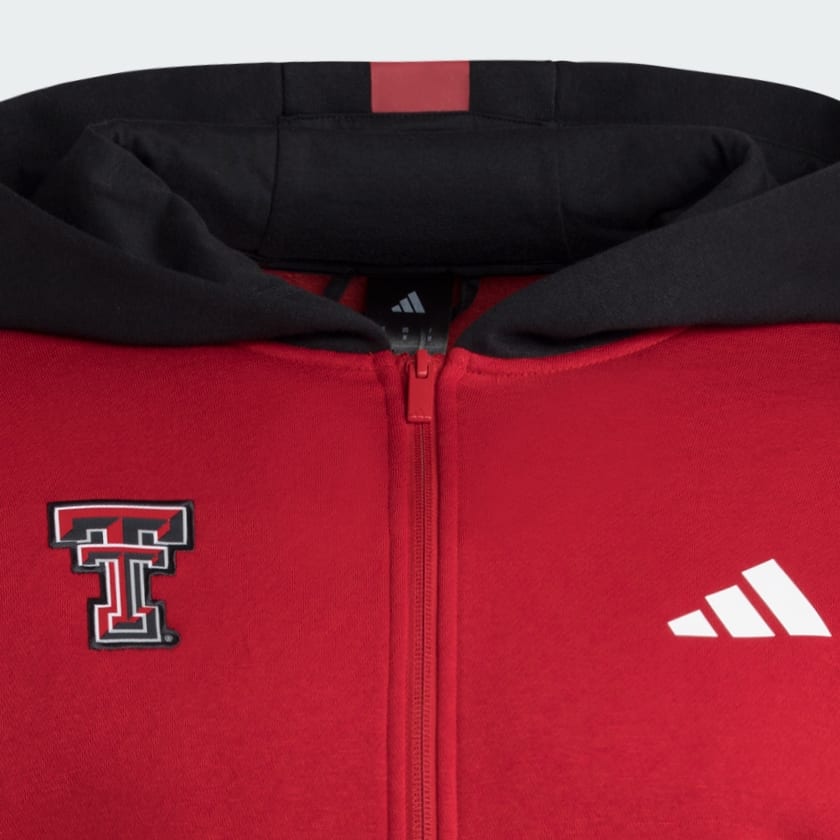 adidas Texas Tech Red Raiders Full Zip Helmet Hoodie - Red | Free