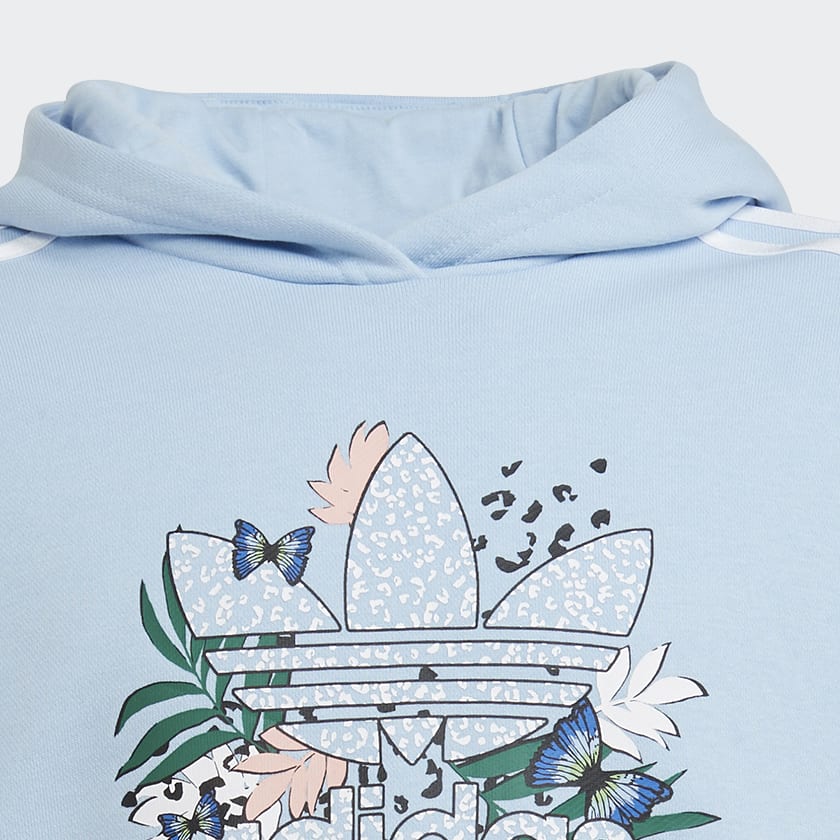 Azul Buzo Corto con Capucha HER Studio London Animal Flower Print