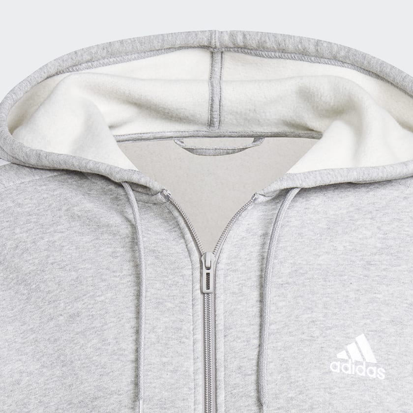 Grey adidas zip up discount