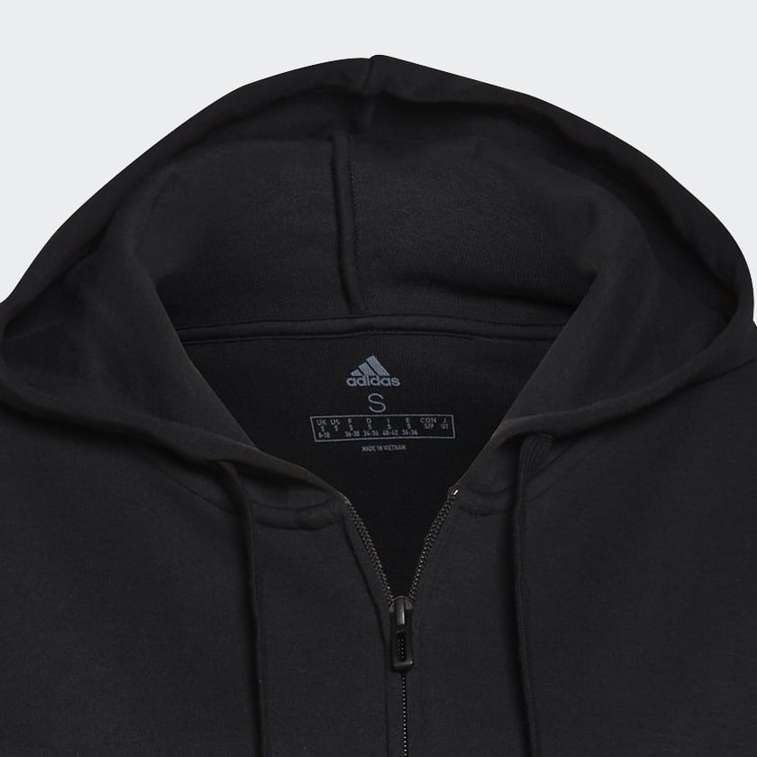 Negro Chaqueta con capucha Essentials Loose-Cut 3 bandas