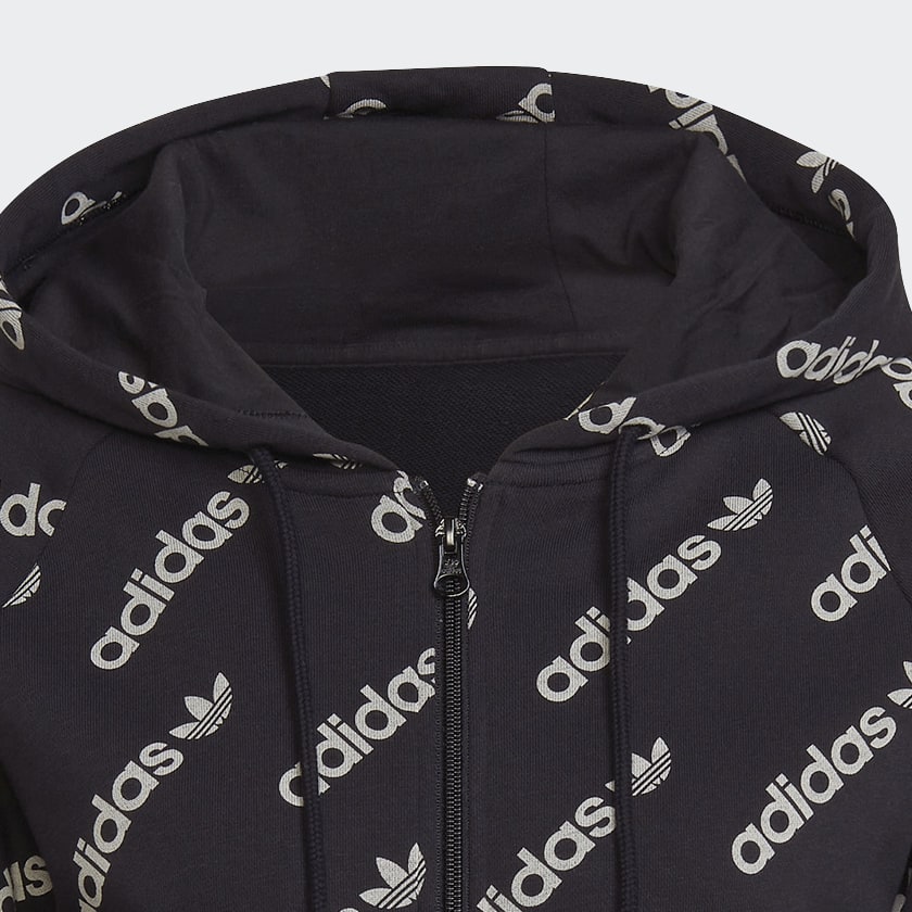 adidas Cropped Monogram Track Jacket Black adidas Philippines