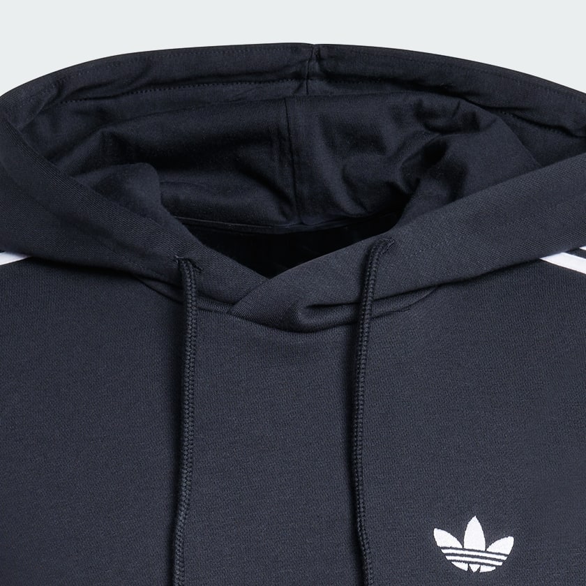 Negro POLERÓN CON GORRO 3 TIRAS