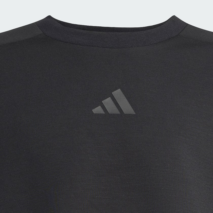 Nero FELPA FUTURE ICONS 3 STRIPES CROPPED