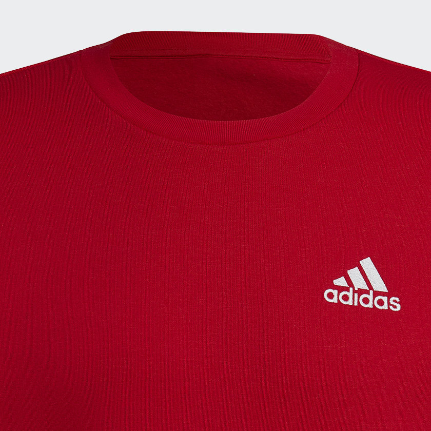 adidas Men's Training Essentials Fleece Sweatshirt - Red | Free ...